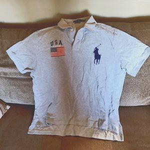 Gray Ralph Lauren Polo shirt